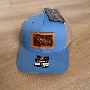 NWT NEW Bone Fish Leather Patch Richardson 112FP Trucker Snapback Hat Cap